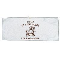 YAll Mind If I Do Some Lollygagging Funny Cowboy Raccoon Large Microfiber Waffle Golf Towel