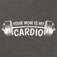 Your Mom Is My Cardio Gym, Muscular, Working Out, Fitness Cotton Canvas Backpack