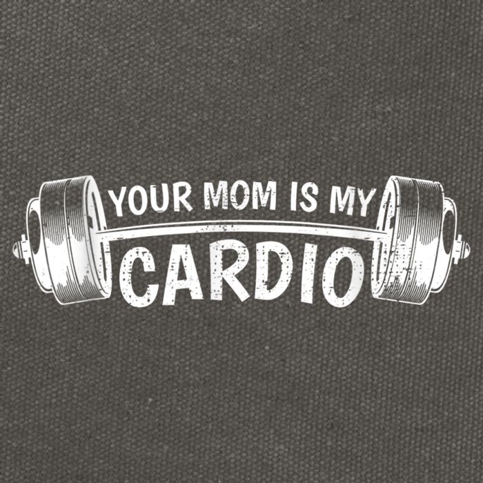 Your Mom Is My Cardio Gym, Muscular, Working Out, Fitness Cotton Canvas Backpack