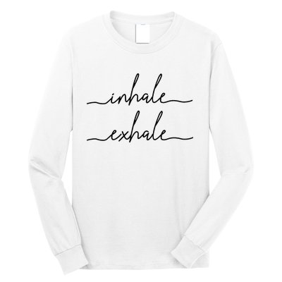 Yoga Meditation Inhale Exhale Spiritual Buddhism Yogi Gift Long Sleeve Shirt