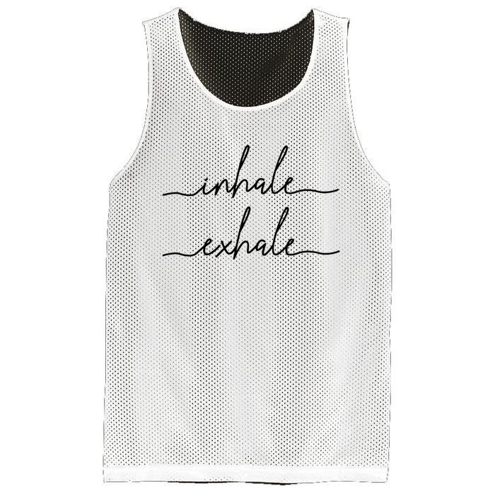 Yoga Meditation Inhale Exhale Spiritual Buddhism Yogi Gift Mesh Reversible Basketball Jersey Tank