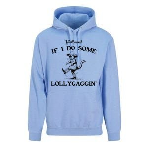 YAll Mind If I Do Some Lollygagging Funny Cowboy Cat Unisex Surf Hoodie