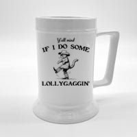 YAll Mind If I Do Some Lollygagging Funny Cowboy Cat Beer Stein