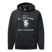 YAll Mind If I Do Some Lollygaggin Funny Frog Performance Fleece Hoodie