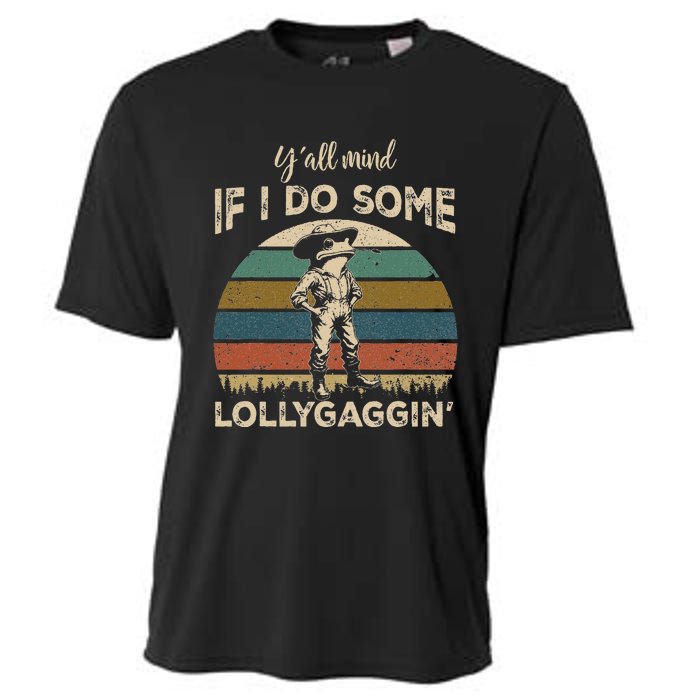 YAll Mind If I Do Some Lollygagging Funny Cowboy Frog Cooling Performance Crew T-Shirt