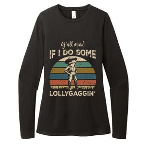 YAll Mind If I Do Some Lollygagging Funny Cowboy Frog Womens CVC Long Sleeve Shirt