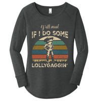 YAll Mind If I Do Some Lollygagging Funny Cowboy Frog Women's Perfect Tri Tunic Long Sleeve Shirt