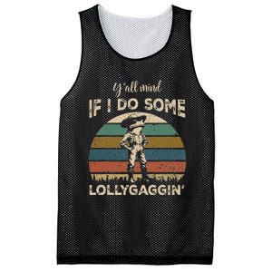 YAll Mind If I Do Some Lollygagging Funny Cowboy Frog Mesh Reversible Basketball Jersey Tank