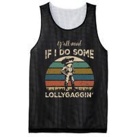 YAll Mind If I Do Some Lollygagging Funny Cowboy Frog Mesh Reversible Basketball Jersey Tank