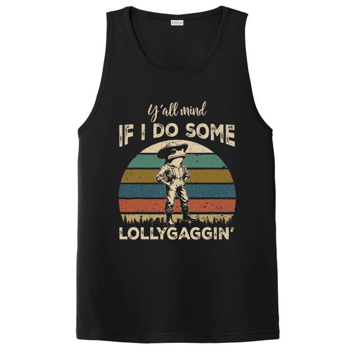 YAll Mind If I Do Some Lollygagging Funny Cowboy Frog PosiCharge Competitor Tank