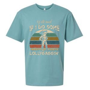 YAll Mind If I Do Some Lollygagging Funny Cowboy Frog Sueded Cloud Jersey T-Shirt