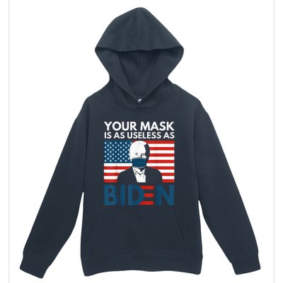 Your Mask Is As Useless as Biden Anti Biden Sucks Political Urban Pullover Hoodie