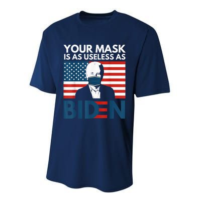 Your Mask Is As Useless as Biden Anti Biden Sucks Political Performance Sprint T-Shirt