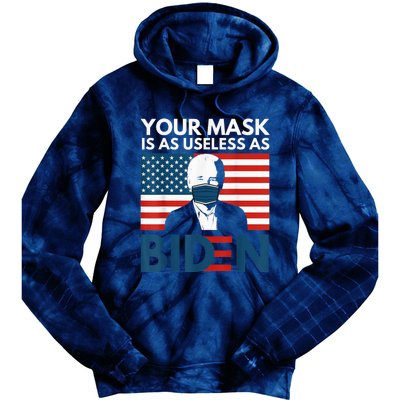 Your Mask Is As Useless as Biden Anti Biden Sucks Political Tie Dye Hoodie