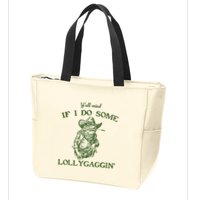 YAll Mind If I Do Some Lollygagging Funny Cowboy Frog Zip Tote Bag