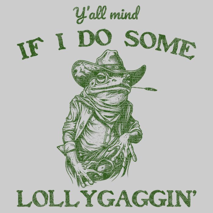 YAll Mind If I Do Some Lollygagging Funny Cowboy Frog Tie-Dye T-Shirt