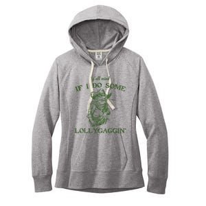 YAll Mind If I Do Some Lollygagging Funny Cowboy Frog Women's Fleece Hoodie