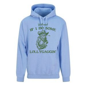 YAll Mind If I Do Some Lollygagging Funny Cowboy Frog Unisex Surf Hoodie