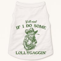 YAll Mind If I Do Some Lollygagging Funny Cowboy Frog Doggie Tank