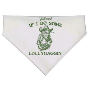 YAll Mind If I Do Some Lollygagging Funny Cowboy Frog USA-Made Doggie Bandana