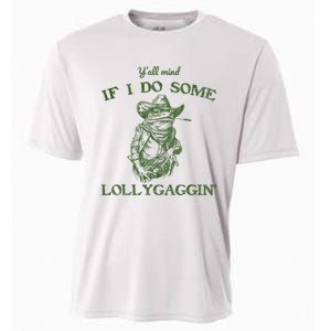 YAll Mind If I Do Some Lollygagging Funny Cowboy Frog Cooling Performance Crew T-Shirt