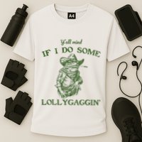YAll Mind If I Do Some Lollygagging Funny Cowboy Frog Performance Shirt