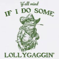 YAll Mind If I Do Some Lollygagging Funny Cowboy Frog Bucket Hat