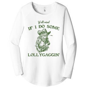 YAll Mind If I Do Some Lollygagging Funny Cowboy Frog Women's Perfect Tri Tunic Long Sleeve Shirt