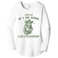 YAll Mind If I Do Some Lollygagging Funny Cowboy Frog Women's Perfect Tri Tunic Long Sleeve Shirt