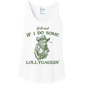 YAll Mind If I Do Some Lollygagging Funny Cowboy Frog Ladies Essential Tank