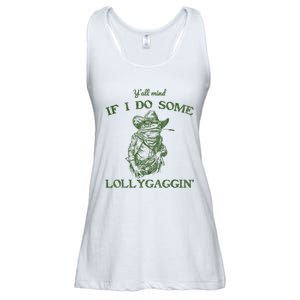 YAll Mind If I Do Some Lollygagging Funny Cowboy Frog Ladies Essential Flowy Tank