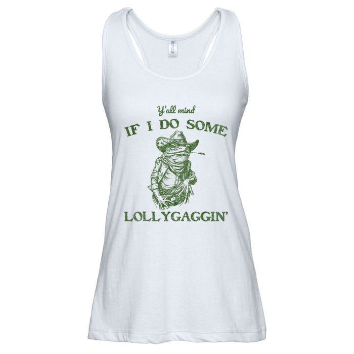 YAll Mind If I Do Some Lollygagging Funny Cowboy Frog Ladies Essential Flowy Tank