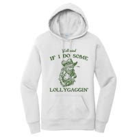 YAll Mind If I Do Some Lollygagging Funny Cowboy Frog Women's Pullover Hoodie