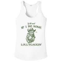 YAll Mind If I Do Some Lollygagging Funny Cowboy Frog Ladies PosiCharge Competitor Racerback Tank