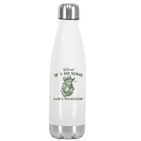 YAll Mind If I Do Some Lollygagging Funny Cowboy Frog Stainless Steel Insulated Water Bottle