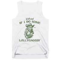 YAll Mind If I Do Some Lollygagging Funny Cowboy Frog Tank Top