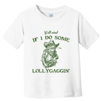 YAll Mind If I Do Some Lollygagging Funny Cowboy Frog Toddler T-Shirt