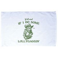 YAll Mind If I Do Some Lollygagging Funny Cowboy Frog Microfiber Hand Towel