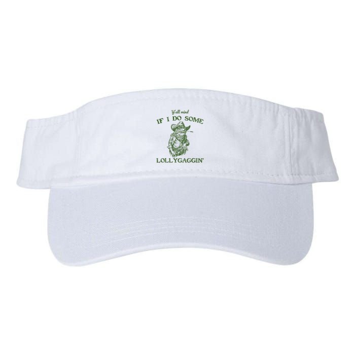 YAll Mind If I Do Some Lollygagging Funny Cowboy Frog Visor