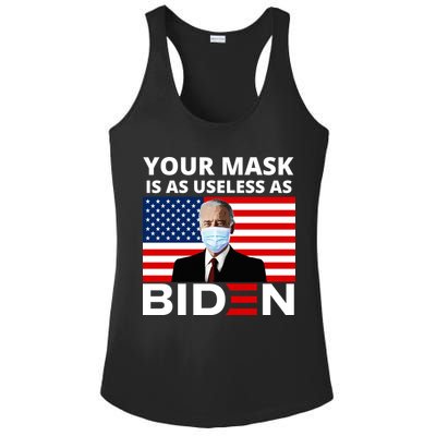 Your Mask Is As Useless As Biden Funny Ladies PosiCharge Competitor Racerback Tank