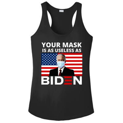 Your Mask Is As Useless As Biden Funny Ladies PosiCharge Competitor Racerback Tank