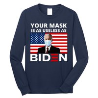 Your Mask Is As Useless As Biden Funny Long Sleeve Shirt