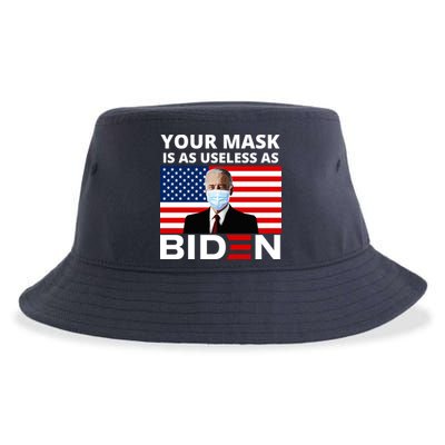Your Mask Is As Useless As Biden Funny Sustainable Bucket Hat