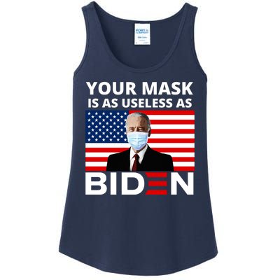 Your Mask Is As Useless As Biden Funny Ladies Essential Tank