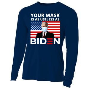 Your Mask Is As Useless As Biden Funny Cooling Performance Long Sleeve Crew