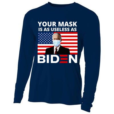 Your Mask Is As Useless As Biden Funny Cooling Performance Long Sleeve Crew
