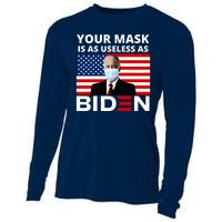 Your Mask Is As Useless As Biden Funny Cooling Performance Long Sleeve Crew