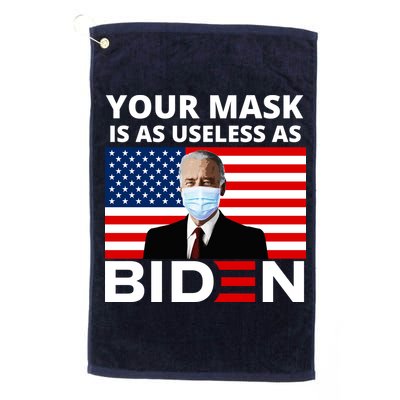 Your Mask Is As Useless As Biden Funny Golf Towel