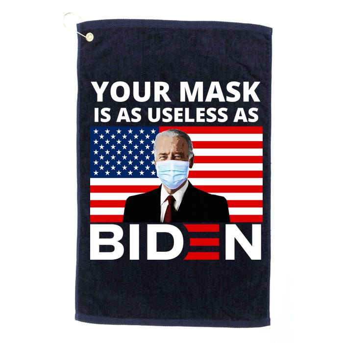 Your Mask Is As Useless As Biden Funny Golf Towel