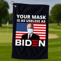 Your Mask Is As Useless As Biden Funny Golf Towel